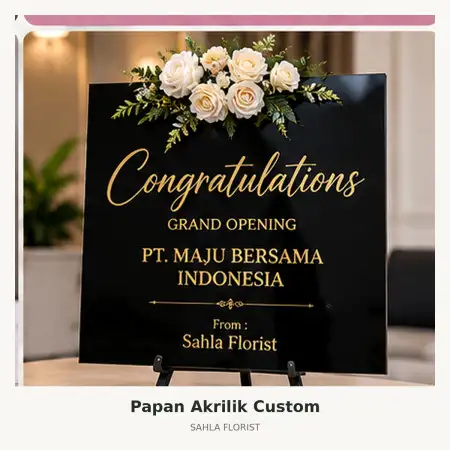 Papan Bunga Akrilik Cipinang